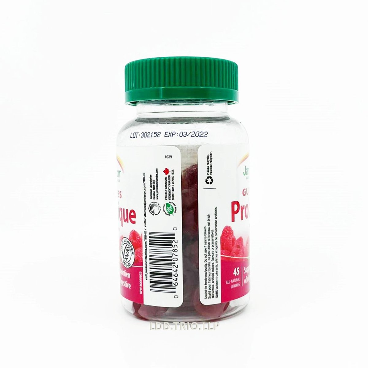 Jamieson 特強天然益生菌軟糖 (漿果味) 45 粒 (包裝隨機提供)[平行進口]