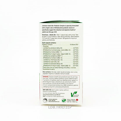 Jamieson 成人 50+ 純天然益生菌 特強配方 30 粒  [平行進口]