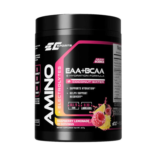 EC SPORTS Amino EAA 必要氨基酸 + BCAA 支鏈氨基酸 增肌粉427g (紅桑子檸檬水) (Earth's Creation) 美國製造