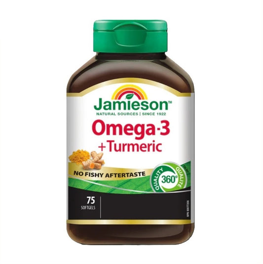 Jamieson 奧米加-3 + 薑黃 75粒軟膠囊 [平行進口]