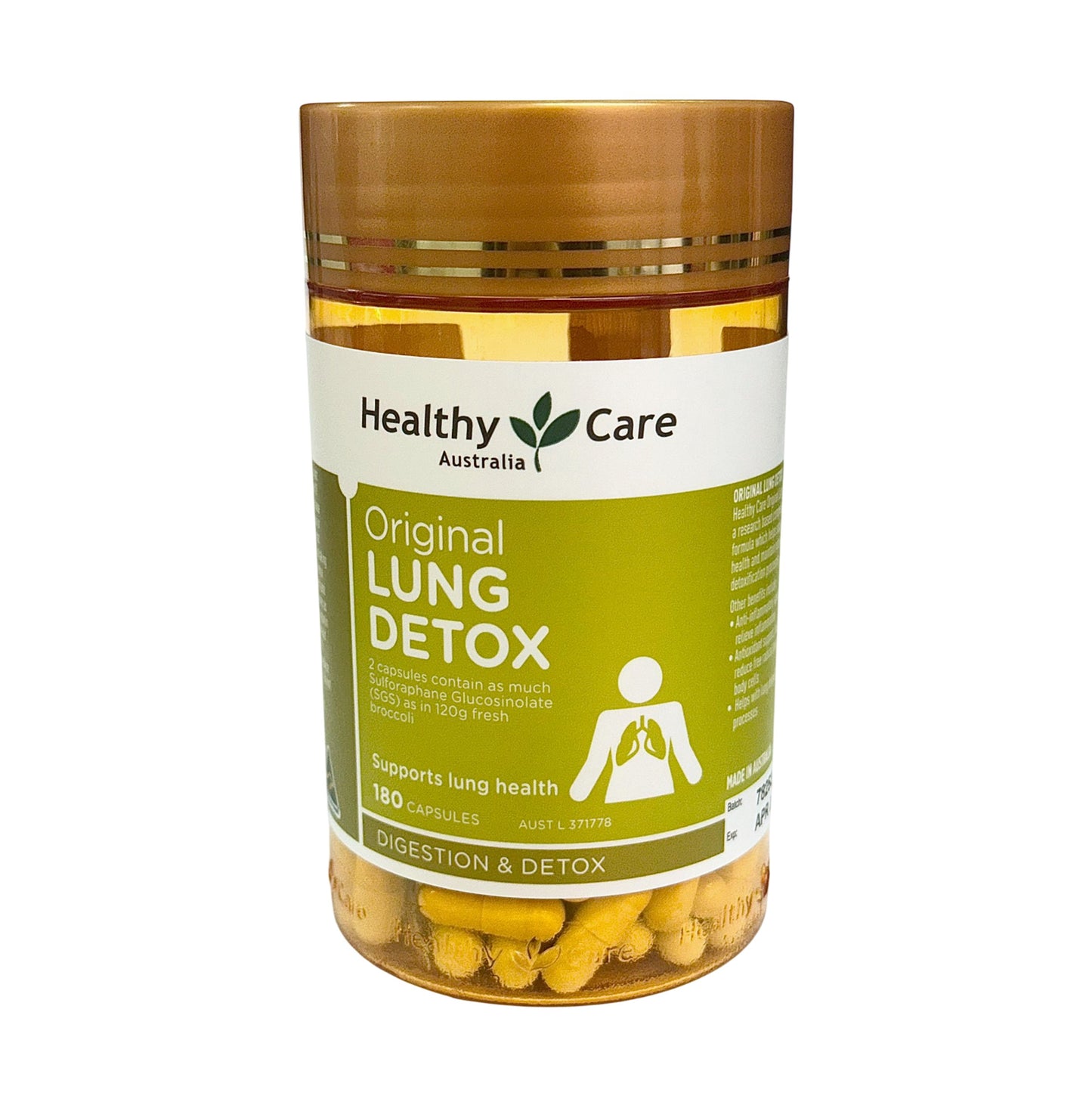 Healthy Care 原装肺部排毒膠囊 180粒 [平行進口]