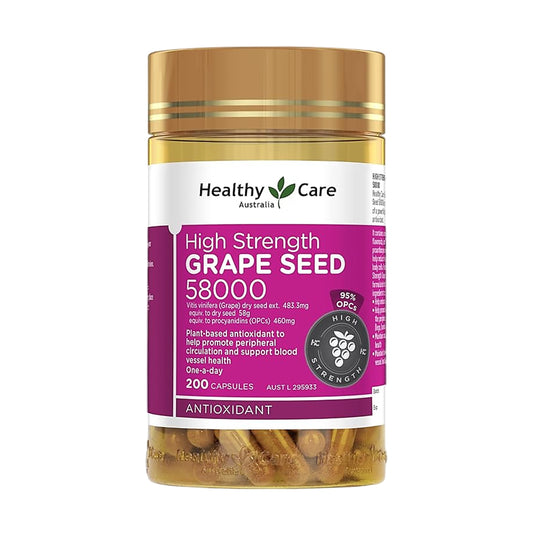 Healthy Care 高強效葡萄籽 58000 毫克 200粒硬膠囊