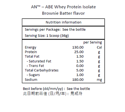 APPLIED NUTRITION ABE 分離乳清蛋白粉 布朗尼麵糊味 2 磅 ( 907 克) [平行進口]