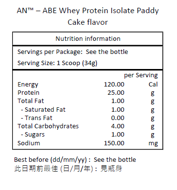 APPLIED NUTRITION ABE 分離乳清蛋白粉 派蒂蛋糕味 2 磅 ( 907 克)－產品圖片 2