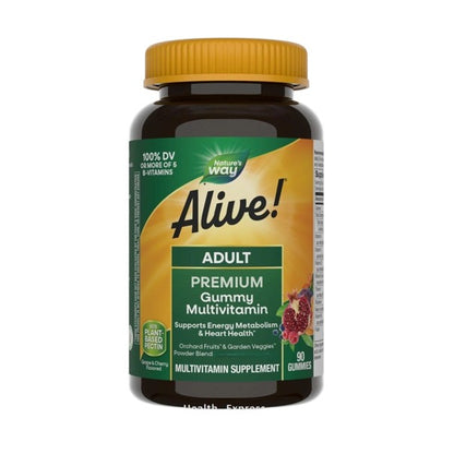 Alive! Adult Premium Multivitamin Gummies Grape & Cherry Flavor, 90 Gummies [HK/Macau Version Parallel Import] #15817
