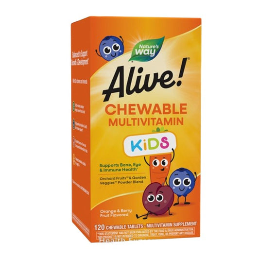 Alive! Children's Multivitamin Chewables Orange Berry Flavor, 120 Chewable Tablets [HK/Macau Version Parallel Import] #15786
