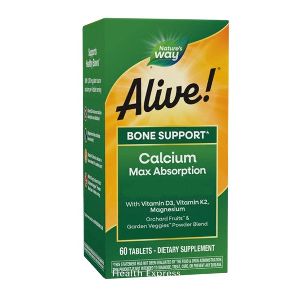 Alive! Healthy Bones Calcium Formula High Absorption, 60 Tablets [HK/Macau Version Parallel Import] #15838
