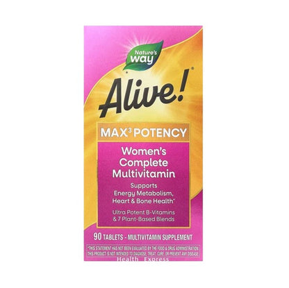 Alive! Max3 Potency Women's Complete Multivitamin, 90 Tablets [HK/Macau Version Parallel Import] #15543
