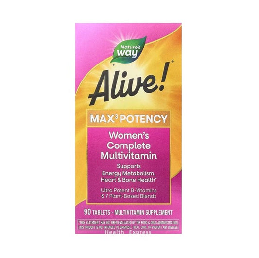 Alive! Max3 Potency Women's Complete Multivitamin, 90 Tablets [HK/Macau Version Parallel Import] #15543
