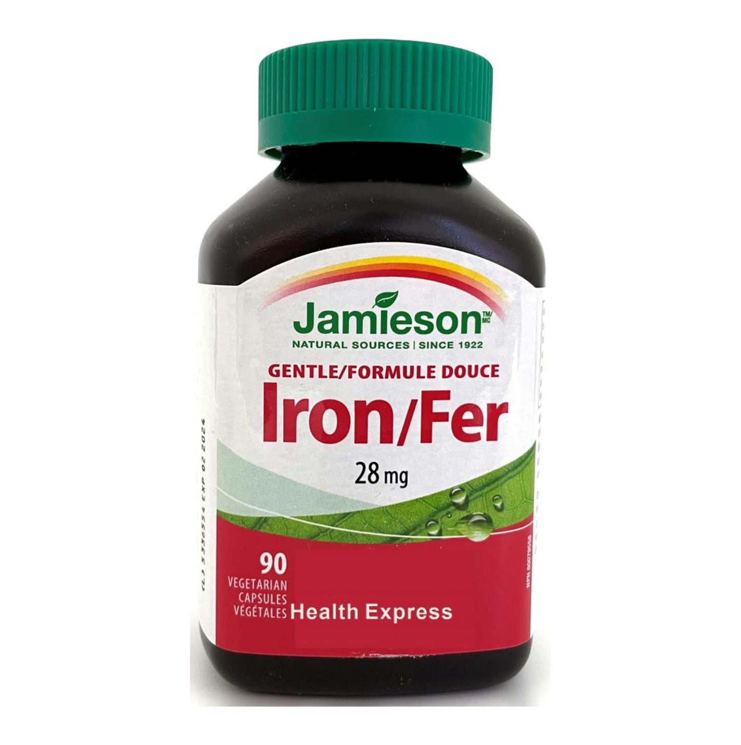 Jamieson 健體溫和鐵質補充品 (28毫克) 維他命B2+B12+C+Folate 配方90/150 粒 [平行進口]