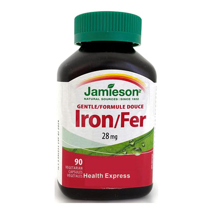 Jamieson 健體溫和鐵質補充品 (28毫克) 維他命B2+B12+C+Folate 配方90/150 粒 [平行進口]