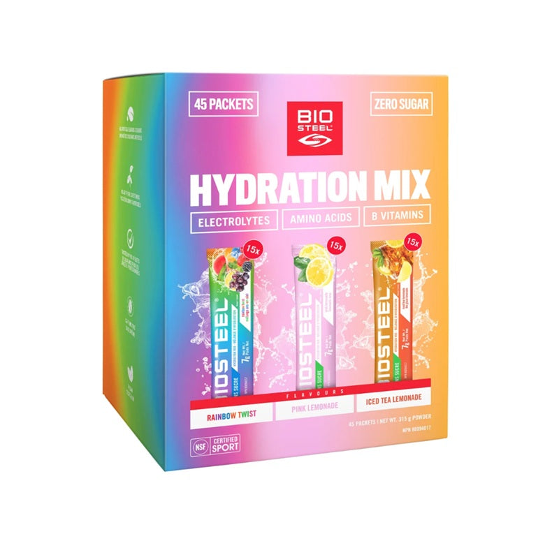 BIOSTEEL Hydration Mix Powder 315g (Naturally Flavoured) 3x15 Packets