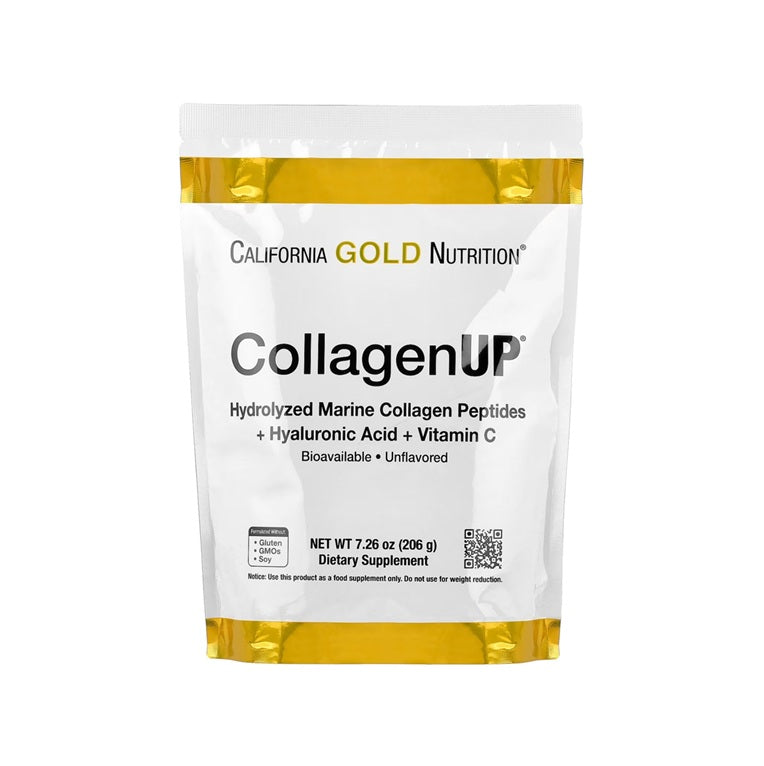 CollagenUP Hydrolyzed Marine CALIFORNIA GOLD NUTRITION Collagen Peptides Hyaluronic Acid Vitamin C 206g