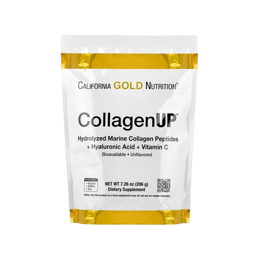 CollagenUP Hydrolyzed Marine CALIFORNIA GOLD NUTRITION Collagen Peptides Hyaluronic Acid Vitamin C 206g