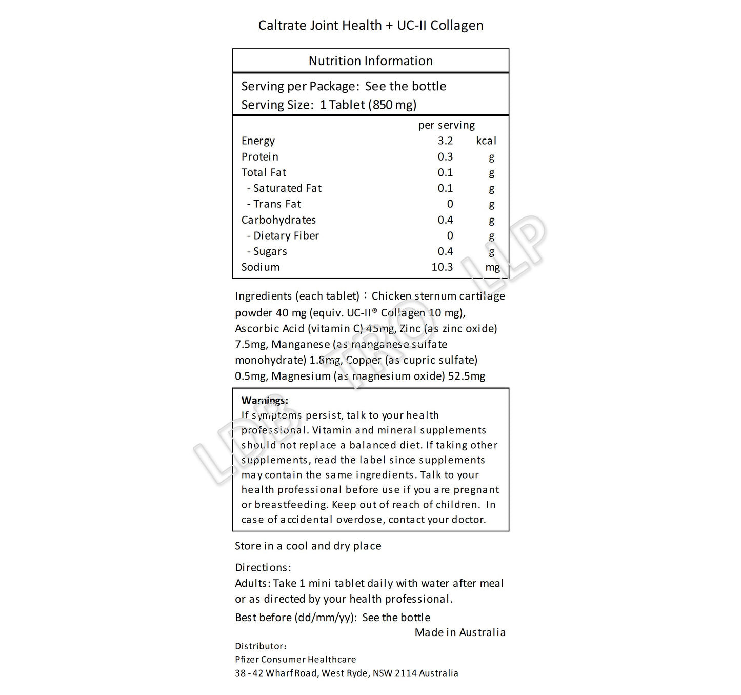 善存 關節健康 UC-II 膠原蛋白 30 片 [平行進口]