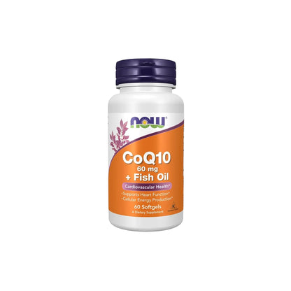NOW Foods 輔酶 Q10 + 魚油 60 粒 軟膠囊 [正版正貨]
