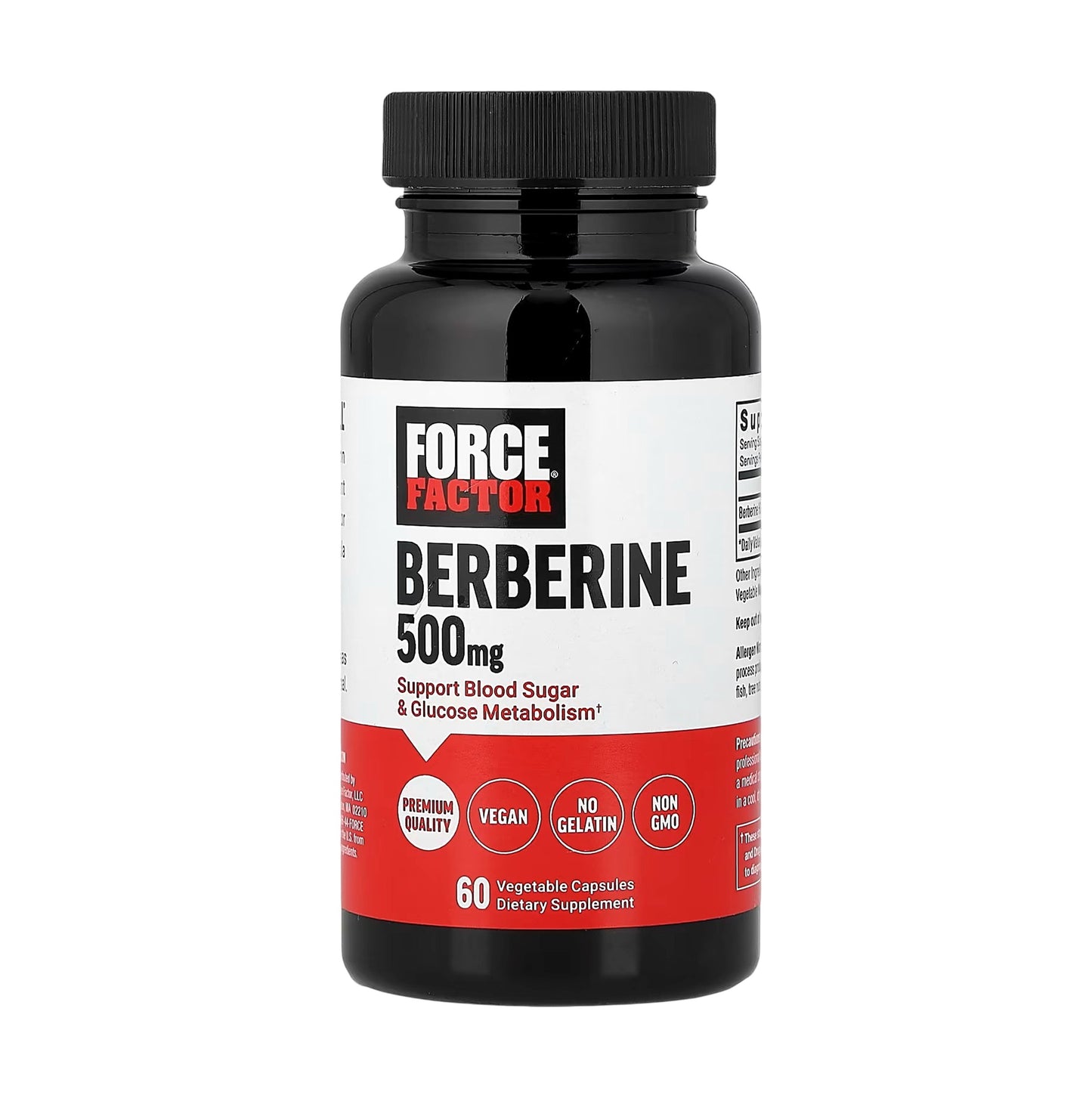Force Factor Berberine 500mg 60 Vegetable Capsules
