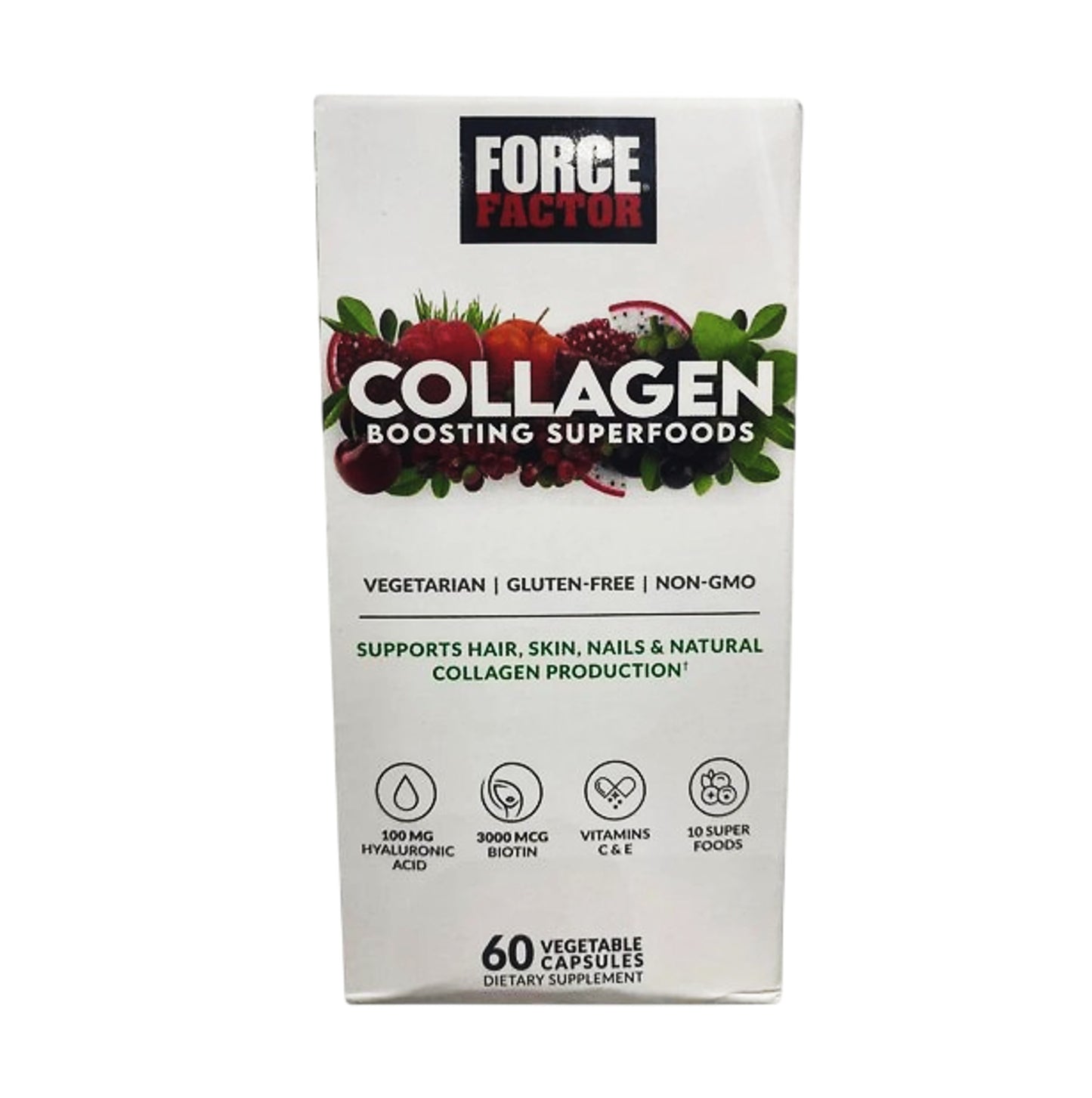 Force Factor Collagen Boosting Superfoods 60 Vegetable Capsules