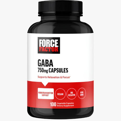Force Factor GABA 750mg 100 Vegetable Capsules