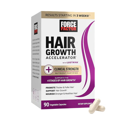 Force Factor Hair Growth Accelerator With Lustriva® 90 Vegetable Capsules