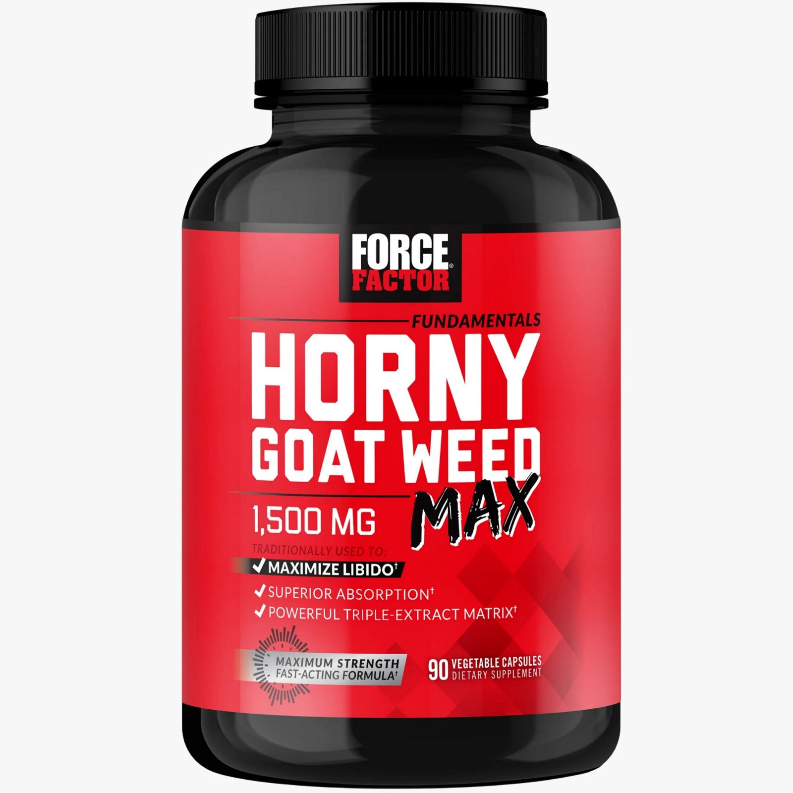 Force Factor Horny Goat Weed MAX 90 Vegetable Capsules