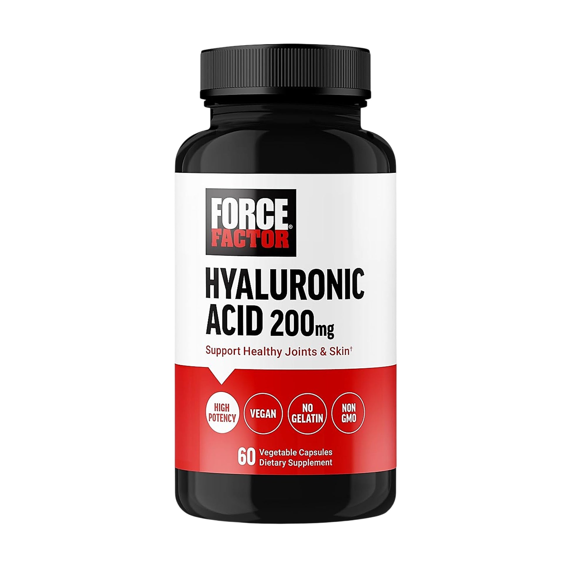 Force Factor Hyaluronic Acid 200mg 60 Vegetable Capsules