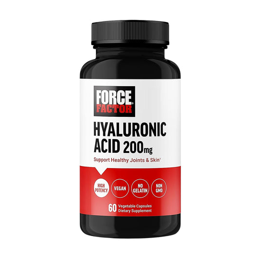 Force Factor Hyaluronic Acid 200mg 60 Vegetable Capsules