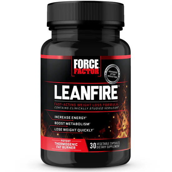 Force Factor LeanFire Fast-Acting Weight Loss Formula 30 Vegetable Capsules