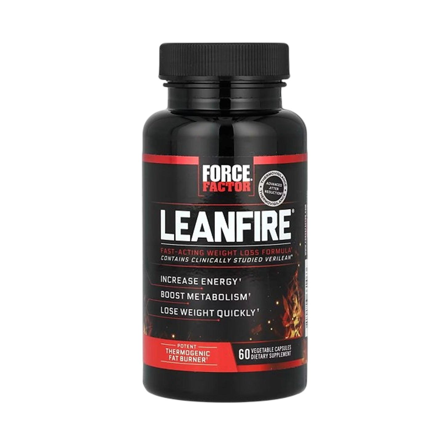 Force Factor LeanFire Fast-Acting Weight Loss Formula 60 Vegetable Capsules 