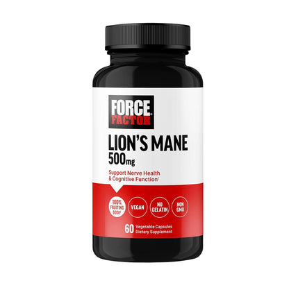 Force Factor Lion's Mane Extract 500mg 60 Vegetable Capsules