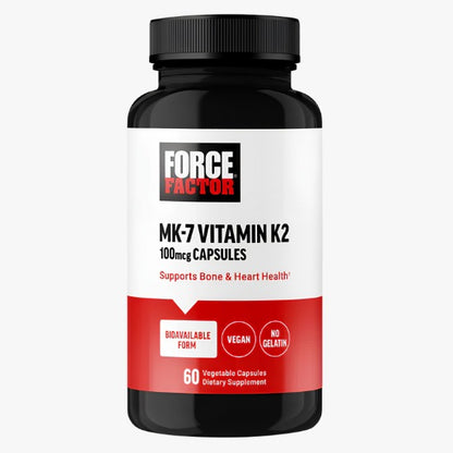 Force Factor MK-7 Vitamin K2 100 mcg 60 Vegetable Capsules