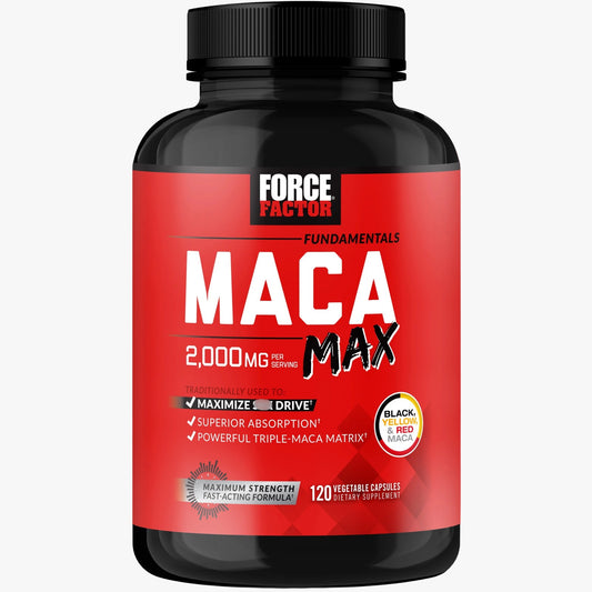 Force Factor Maca Max 2,000 mg 120 Vegetable Capsules