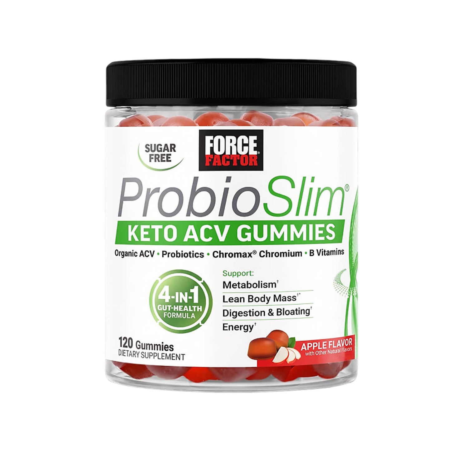 Force Factor ProbioSlim Keto Apple Cider Vinegar Gummies 120 Gummies