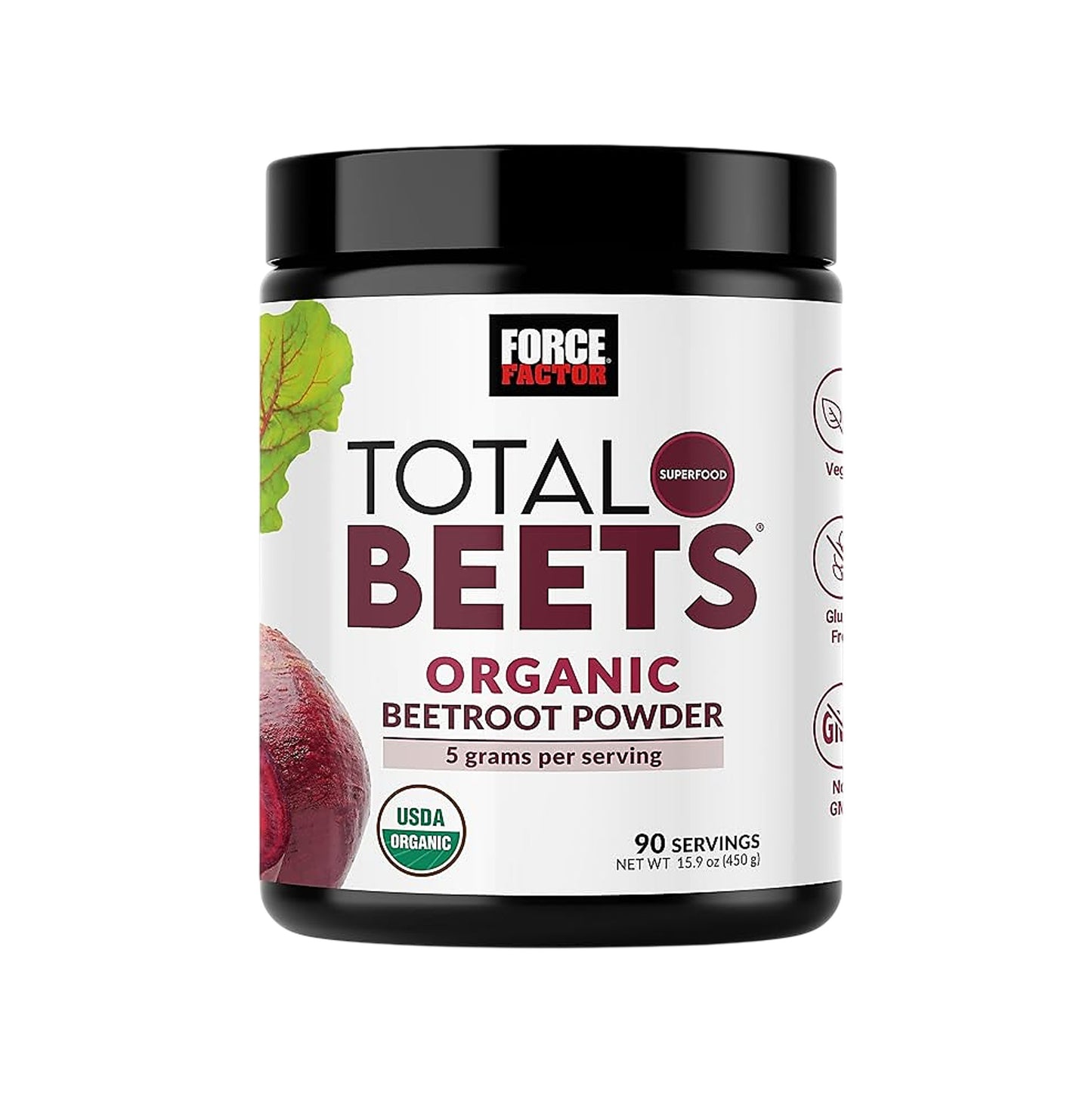 Force Factor Total Beets Organic Beetroot Powder 15.9 oz (450 g) 