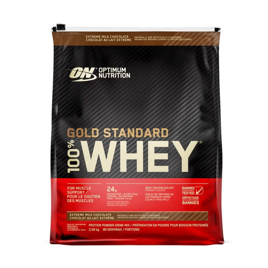OPTIMUM NUTRITION-Gold Standard 100% Whey 黃金標準乳清蛋白粉 特濃牛奶朱古力味 2.56公斤（80份）[平行進口]