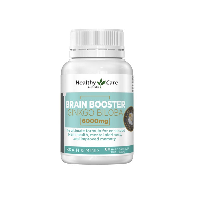 Healthy Care Brain Booster Ginkgo Biloba 6000mg 60 Capsules