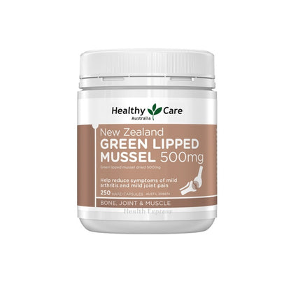 Healthy Care New Zealand Green Lipped Mussel 500mg 250 Hard Capsules
