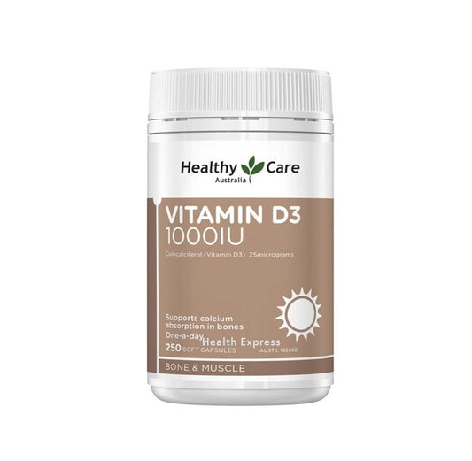 Healthy Care Vitamin D3 1000IU 250 Soft Capsules