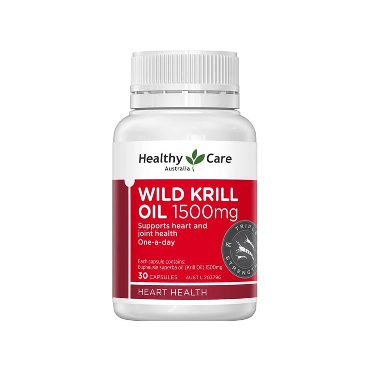 Healthy Care Wild Krill Oil Capsules 1500mg 30 Capsules