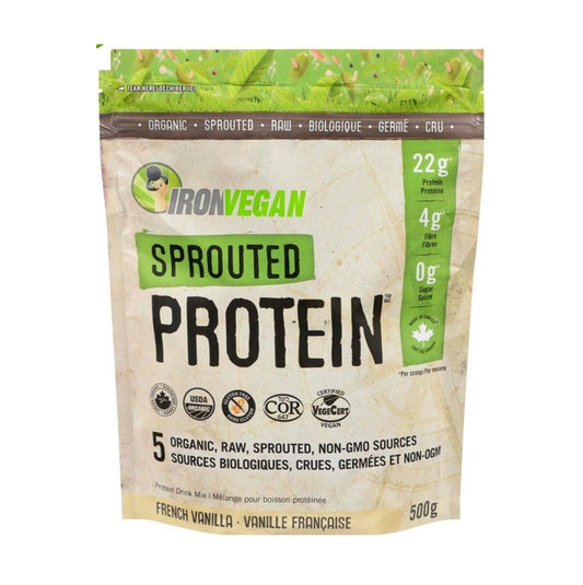 IRONVEGAN 有機催芽蛋白粉 - 雲呢拿味 500克