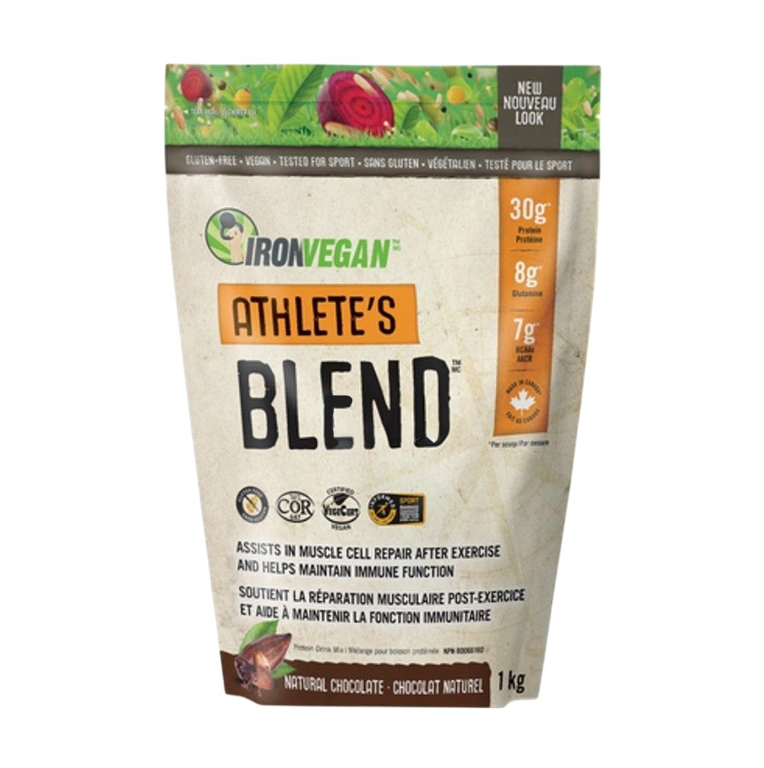 IRONVEGAN Athlete's Blend 高效運動配方蛋白粉 - 朱古力味 1公斤