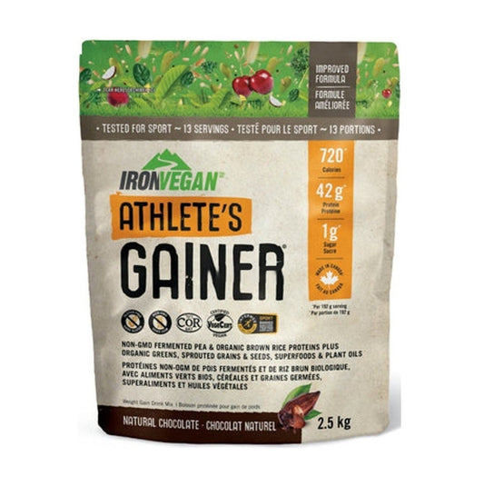 IRONVEGAN Athlete's Gainer 高效運動配方健身增肌粉 - 朱古力味 2.5公斤