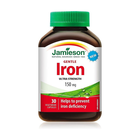 Jamieson 超強健體 鐵質補充品 150 毫克 30 粒素食膠囊 [平行進口]