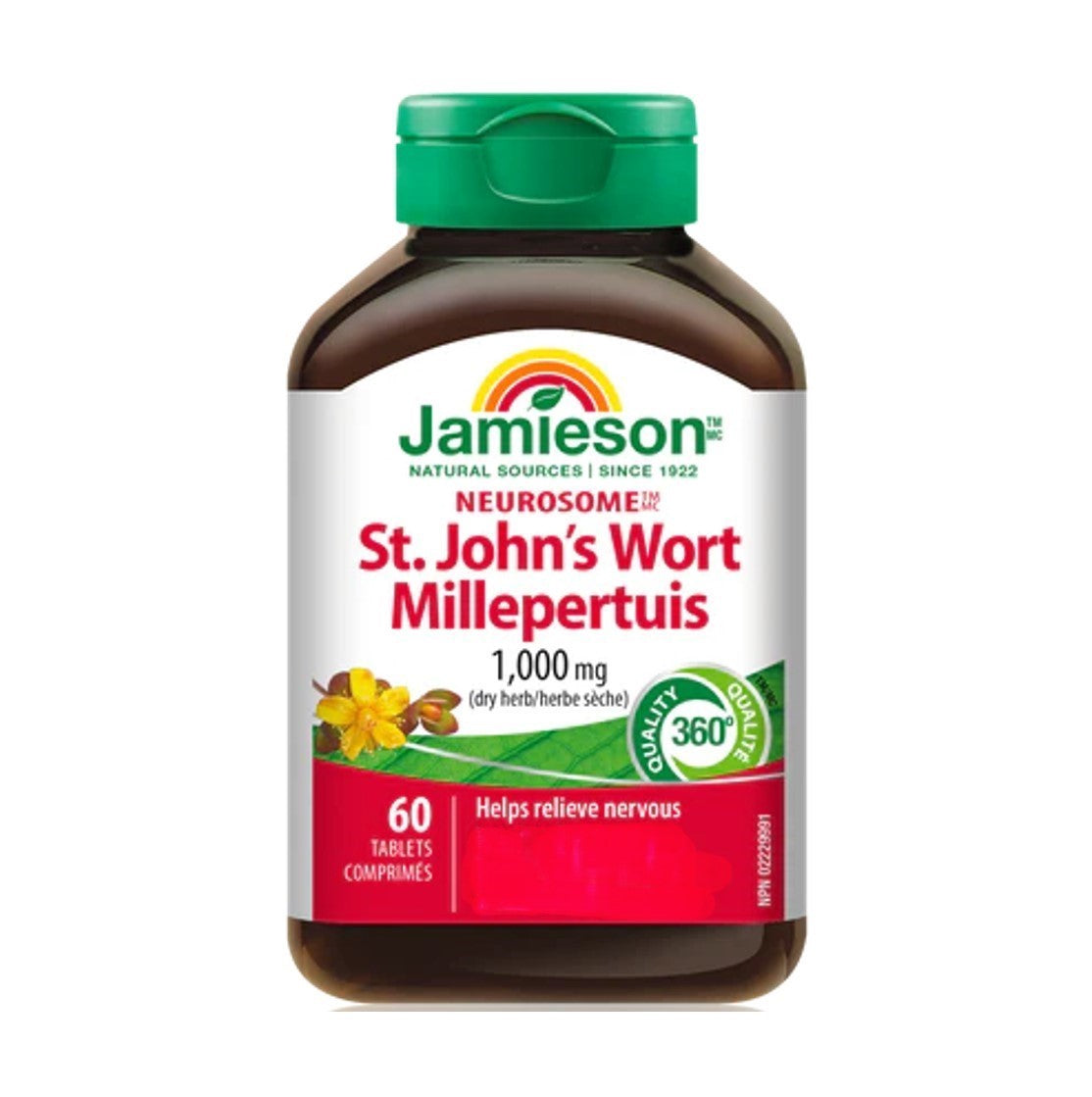 Jamieson 舒壓寧神 聖約翰草 (1000 毫克) 60 粒 