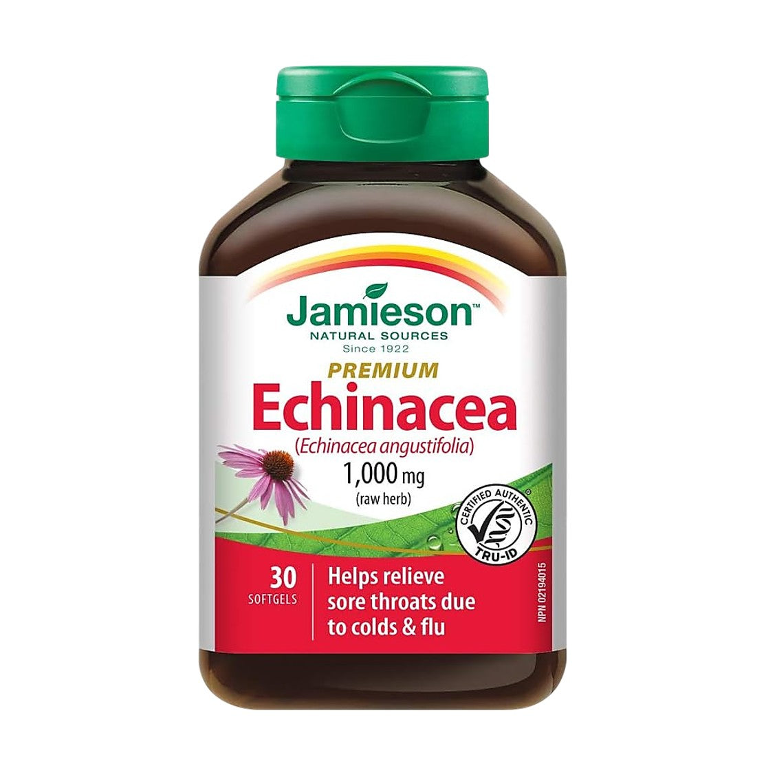 Jamieson 優質紫錐菊 1,000 毫克軟膠囊 30粒