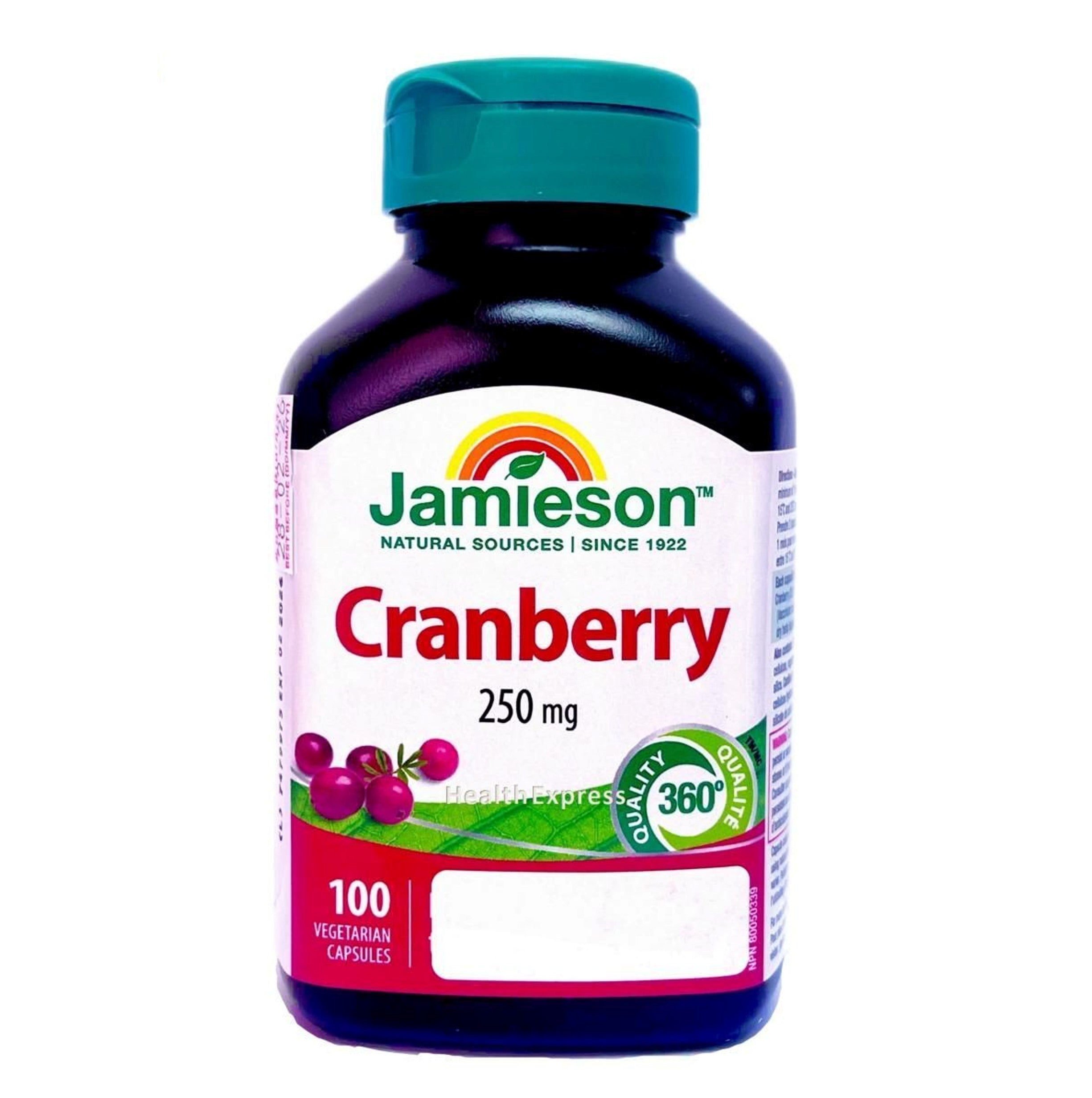 Jamieson 天然護道小紅莓 (250 毫克) 100 粒 (兩款包裝隨機提供)