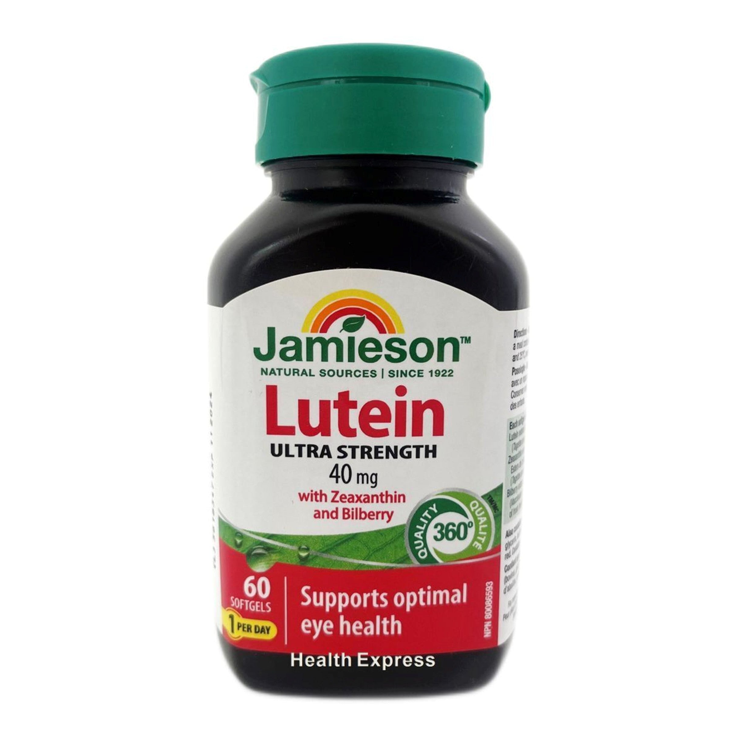 Jamieson 超強護眼葉黃素精華(40毫克)(含歐洲藍莓及玉米黃質)60 粒軟膠囊  (兩款包裝隨機提供)