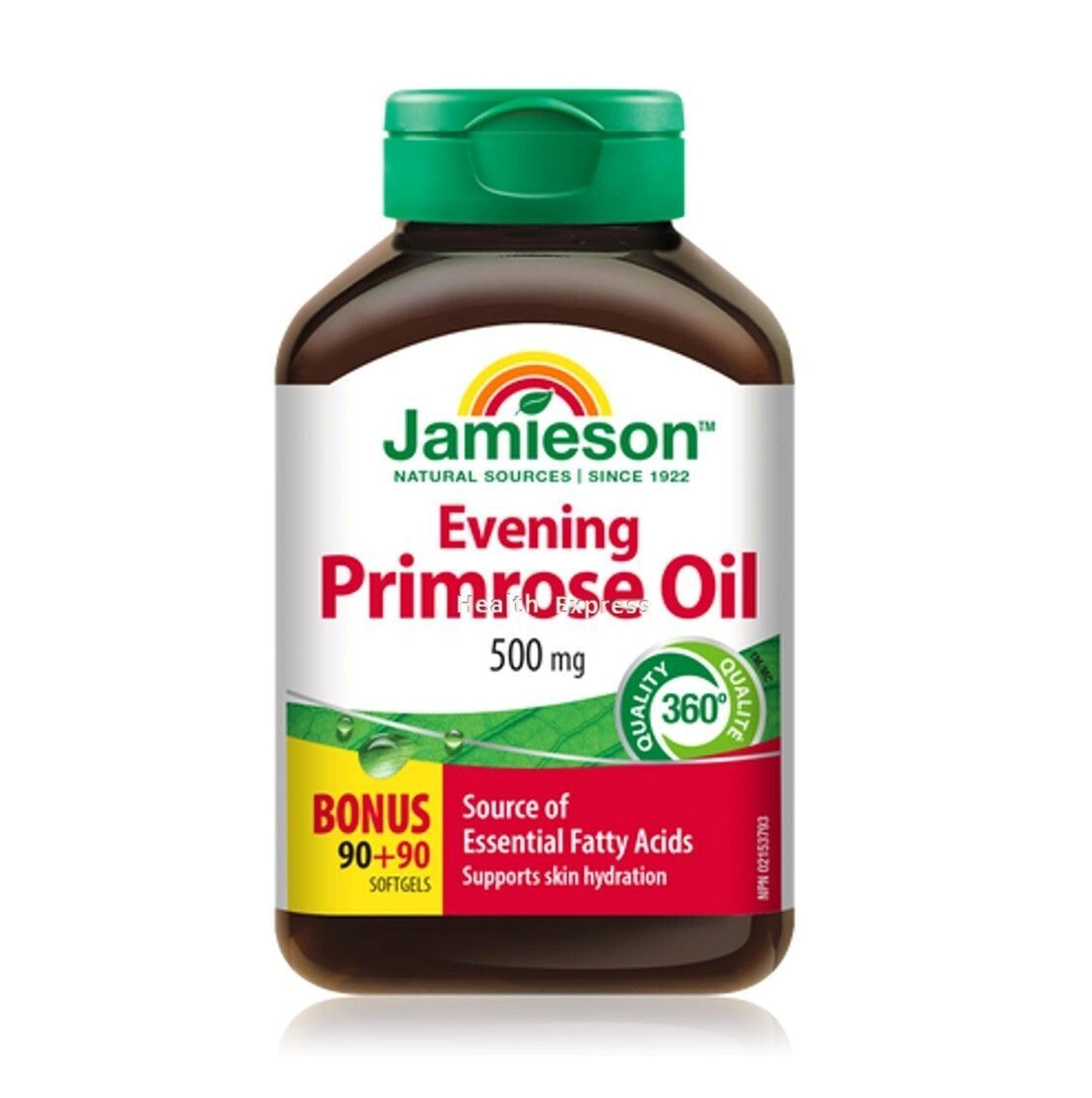 Jamieson 調經寶月見草油精華 (500 毫克) 180 粒 (包裝隨機提供)