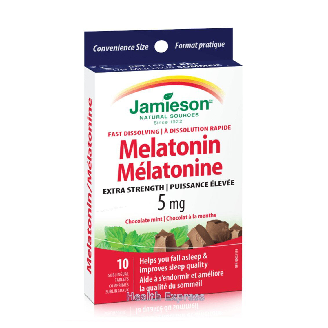 Jamieson 特強甜睡褪黑素(5毫克)快速溶解10 粒輕便裝