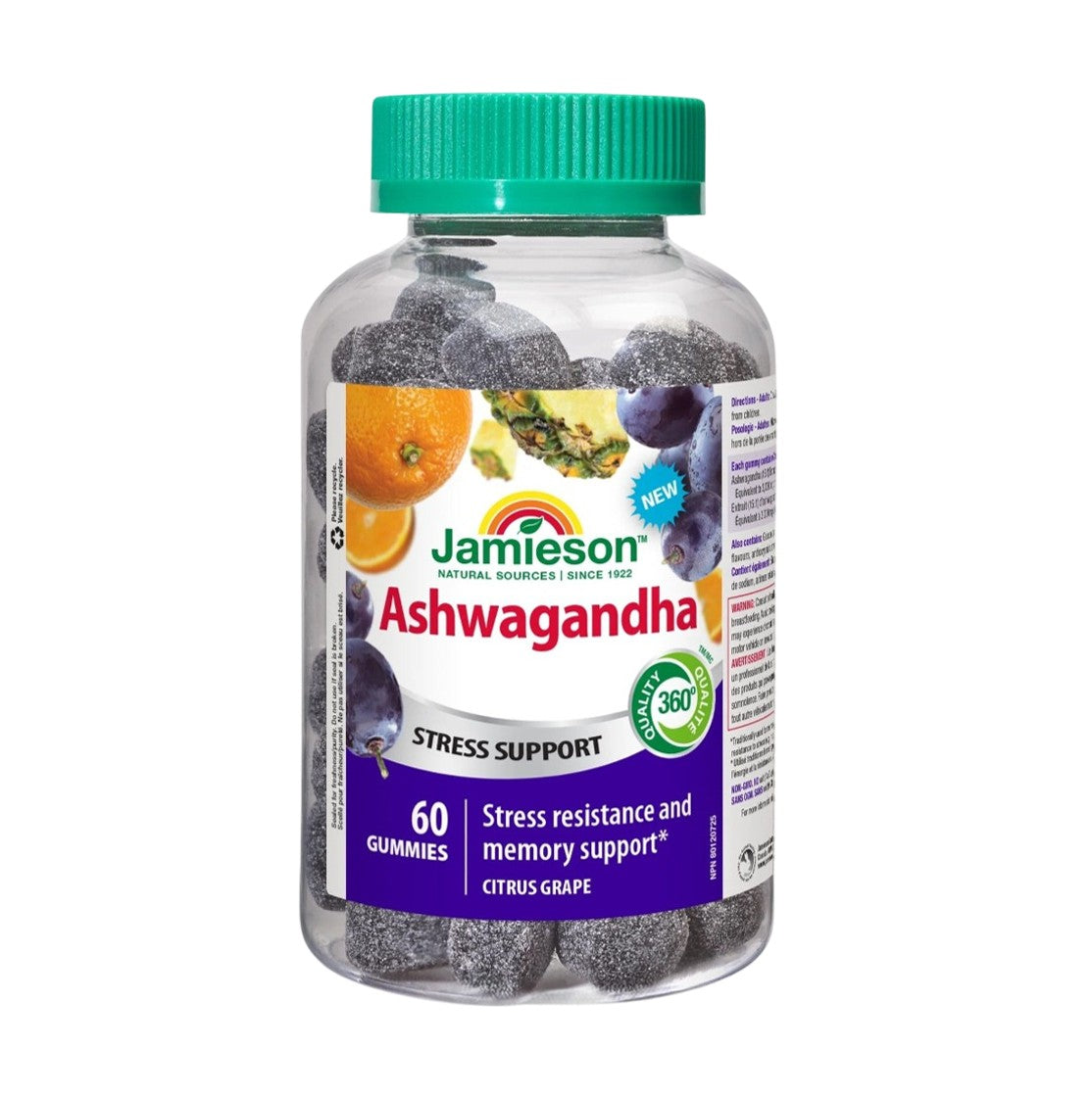 Jamieson 南非醉茄 60 粒軟糖
Jamieson Ashwagandha 60 Gummies 
